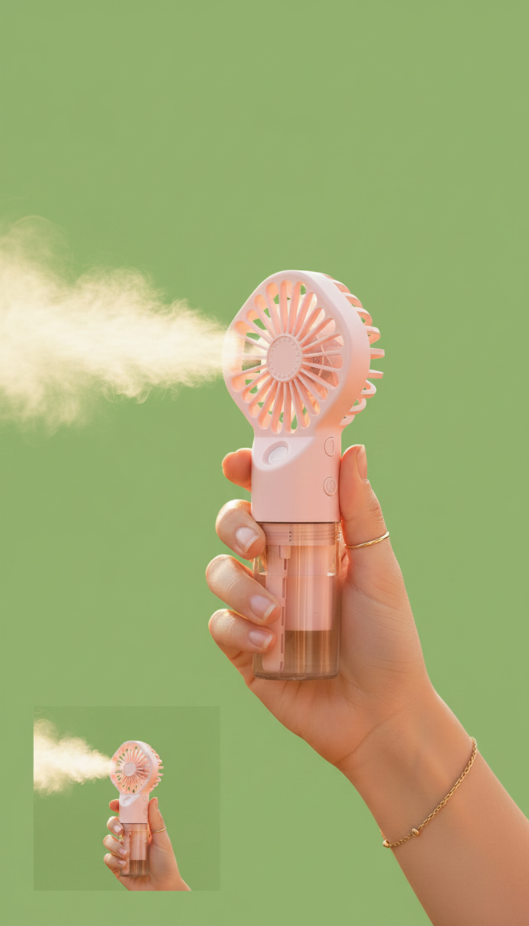 Ventilador de Mano con Spray