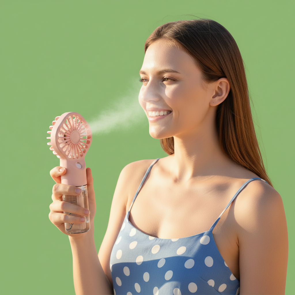 Ventilador de Mano con Spray