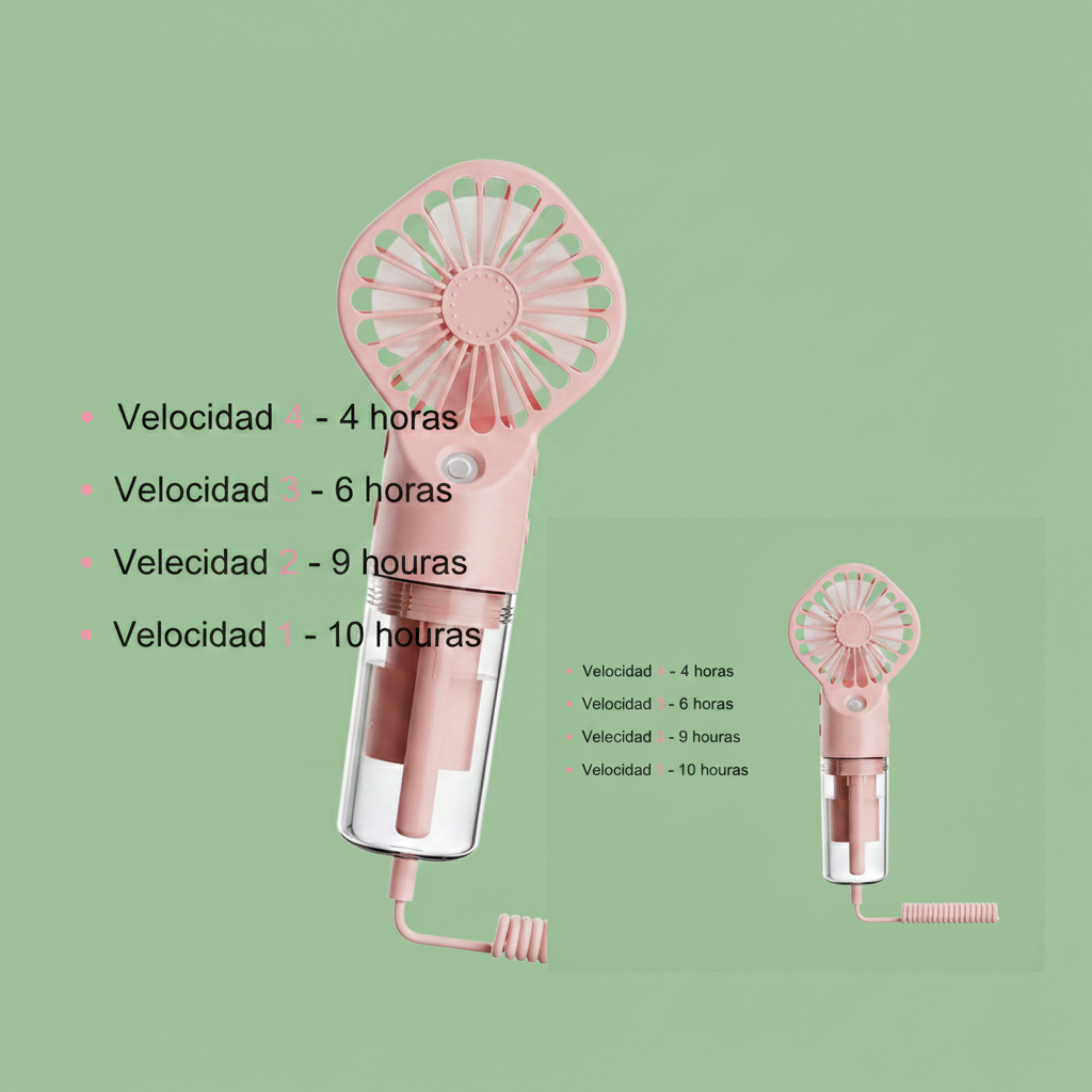 Ventilador de Mano con Spray